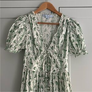 Hill House Sabrina Dress Green Vine size XXS